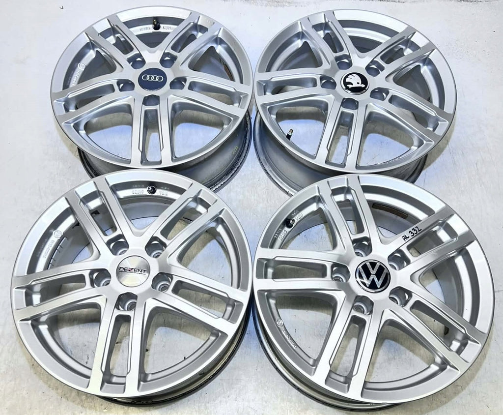 4x Alufelge 16 Zoll 6.5" 5x112 41ET Graphit Rim Wheel FEL9909754045el
