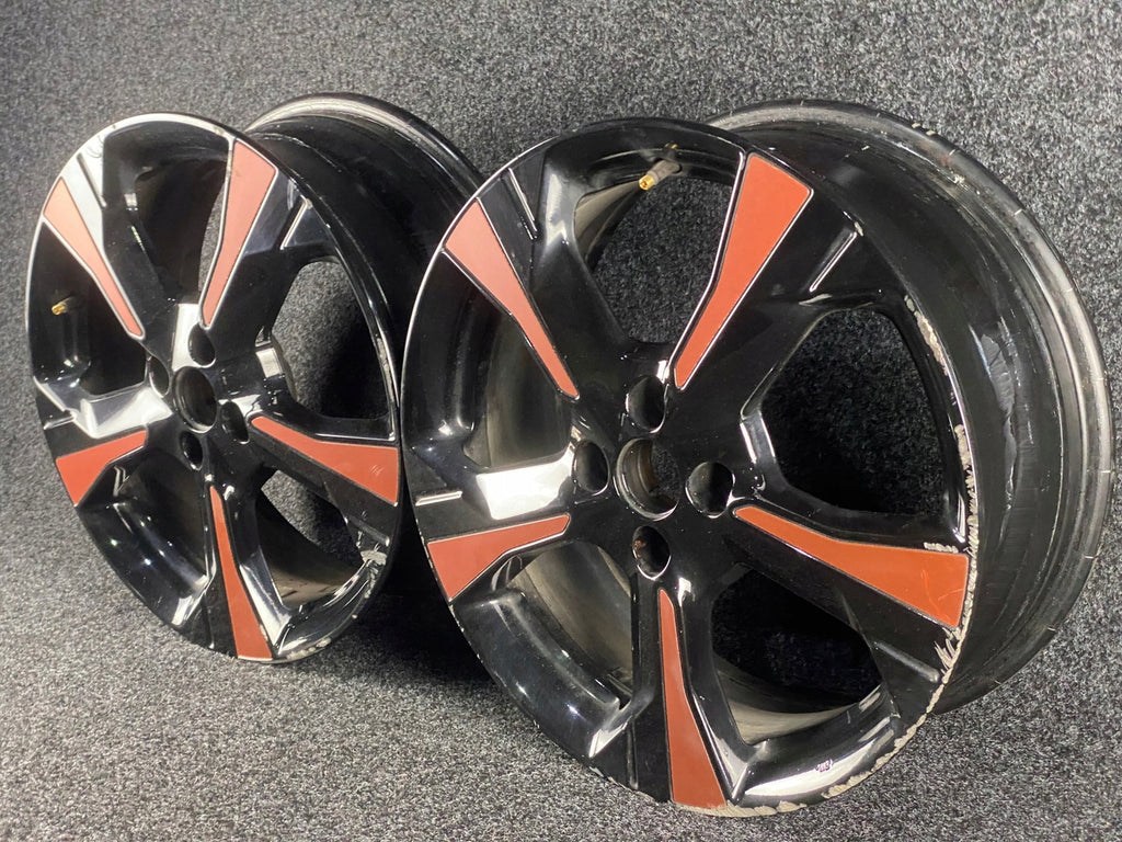 1x Alufelge 17 Zoll 6.5" 4x100 50ET Glanz Schwarz 40300-5FA5 Nissan Micra K14