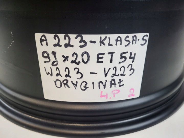1x Alufelge 20 Zoll 9.0" 5x112 54ET A2234013800 Mercedes-Benz W223 Rim Wheel FEL6123492491bv