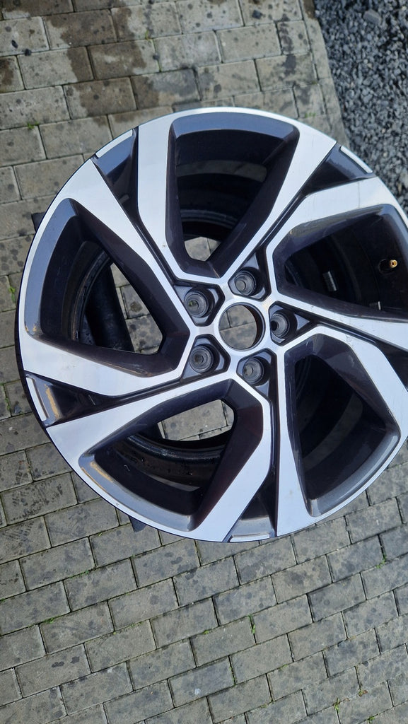 1x Alufelge 18 Zoll 7.0" 5x114.3 35ET Glanz Schwarz 403001562 Renault Rim Wheel