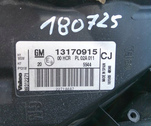 Frontscheinwerfer Opel Signum Vectra C 13170915CJ Links Scheinwerfer Headlight SCH9234842234vl