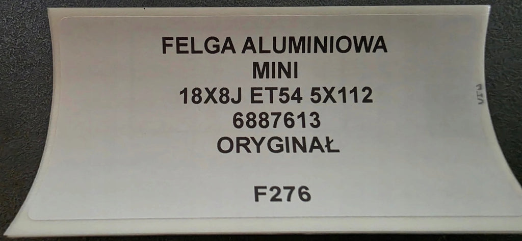 1x Alufelge 18 Zoll 8.0" 5x112 54ET Glanz 6887613 Mini Rim Wheel FEL5553405937de