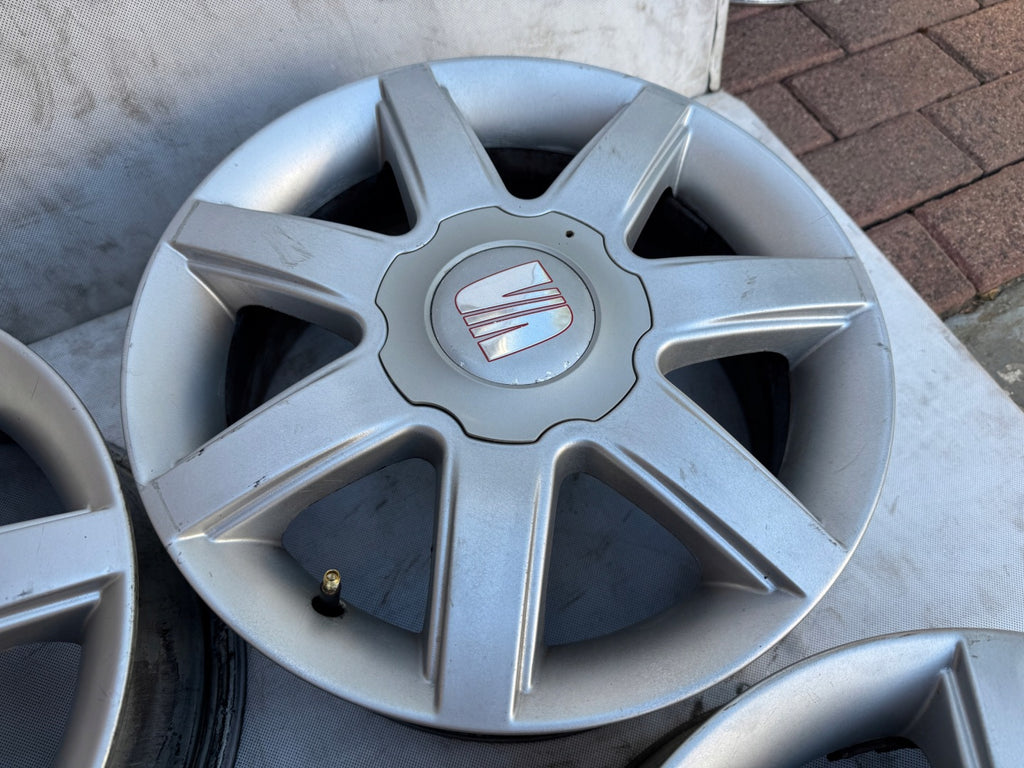 4x Alufelge 15 Zoll 6.0" 5x100 38ET Glanz Silber 1M0601025K Seat I Rim Wheel FEL5209848580jp