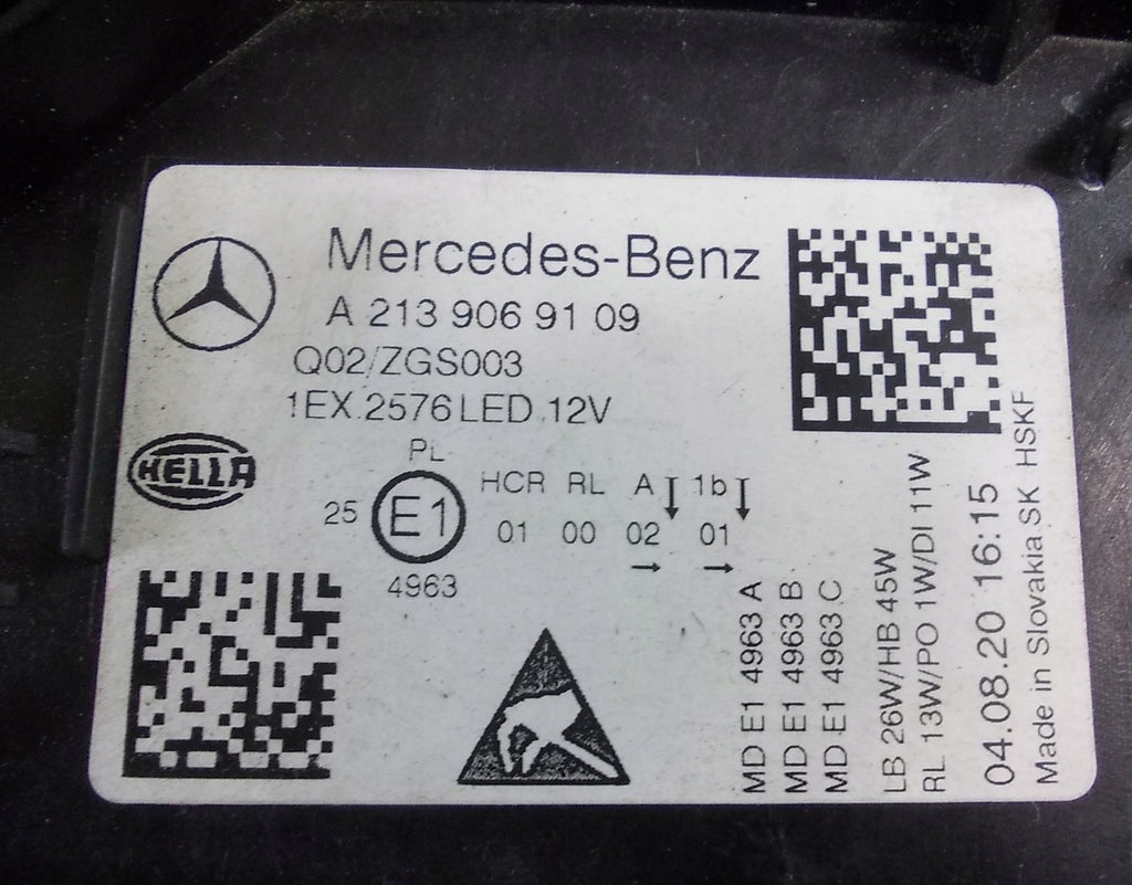 Frontscheinwerfer Mercedes-Benz W213 A2139069109 LED Links Headlight