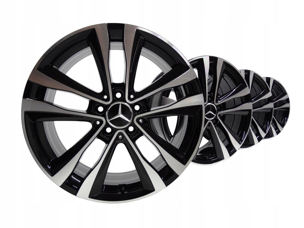 4x Alufelge 18 Zoll 7.5" 5x112 49ET Glanz Schwarz A1774012700 Mercedes-Benz W177