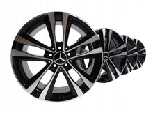Load image into Gallery viewer, 4x Alufelge 18 Zoll 7.5&quot; 5x112 49ET Glanz Schwarz A1774012700 Mercedes-Benz W177