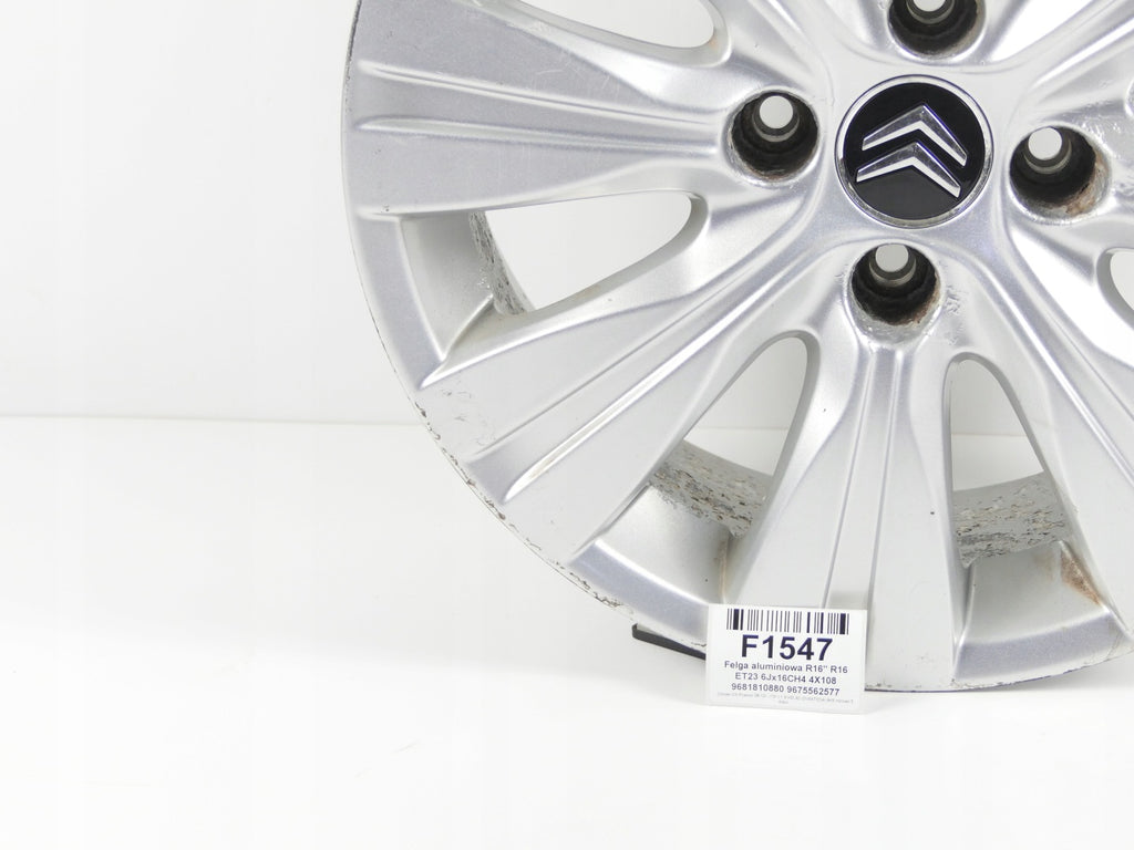 1x Alufelge 16 Zoll 6.0" 4x108 23ET 9681810880 9675562577 Citroën Picasso I C3 FEL4869203311ea