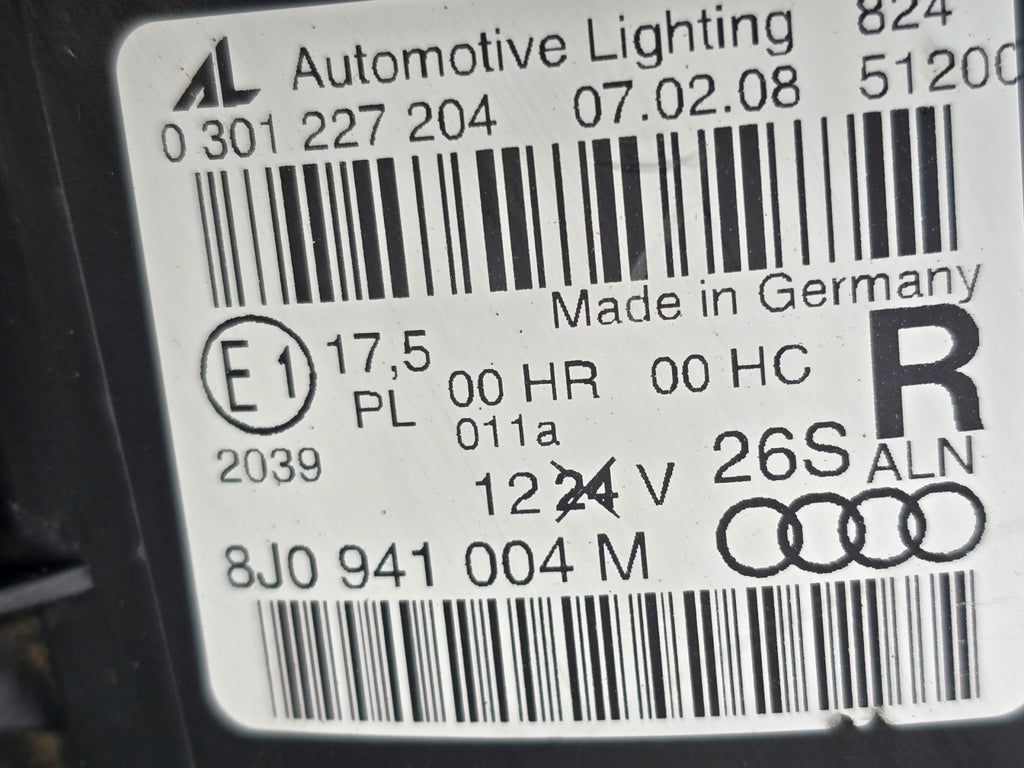 Frontscheinwerfer Audi Tt 8J0941004M Rechts Scheinwerfer Headlight SCH2533668513pa
