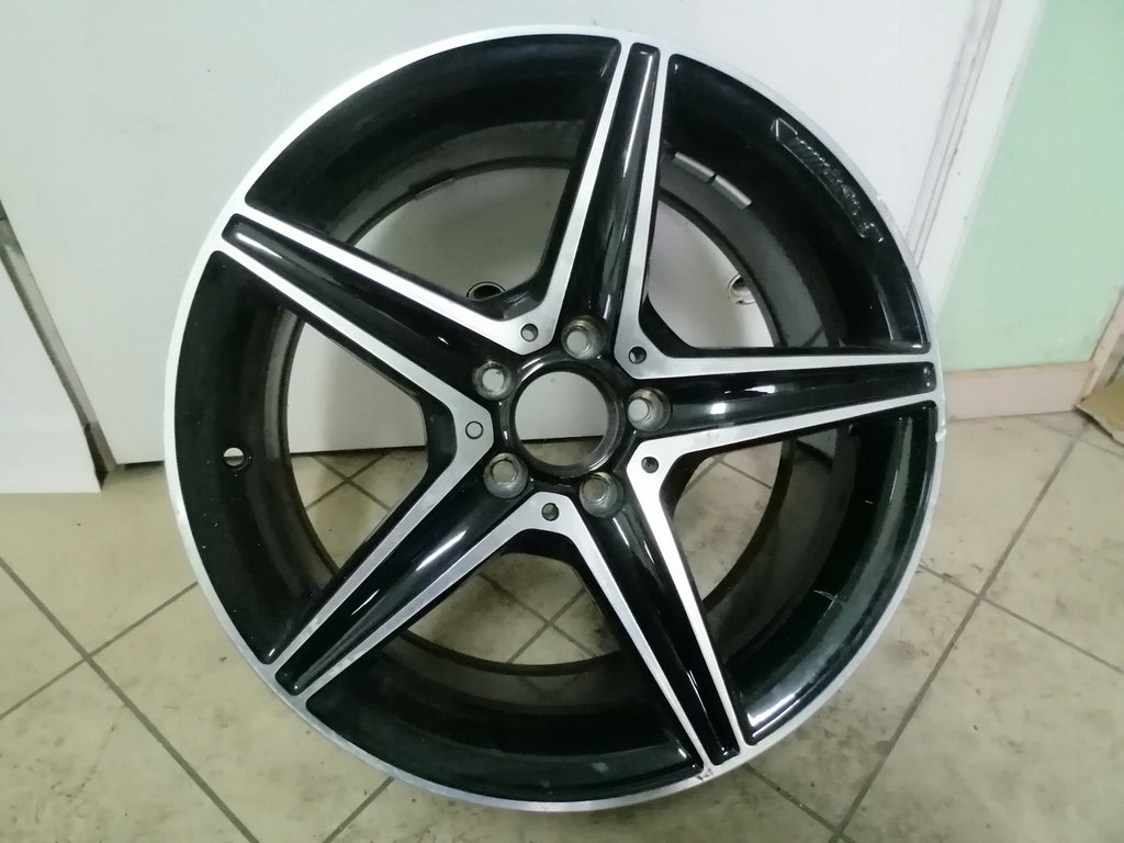 1x Alufelge 18 Zoll 8.5" 5x112 49ET Schwarz A2054011200 Mercedes-Benz Amg