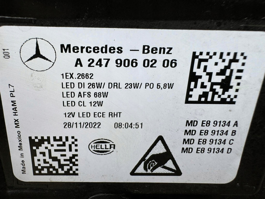 Frontscheinwerfer Mercedes-Benz W247 2479060106 2479060206 LED Rechts oder Links