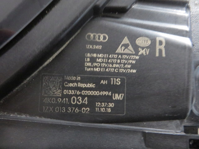 Frontscheinwerfer Audi A6 C8 4K0941034 LED Rechts Scheinwerfer Headlight