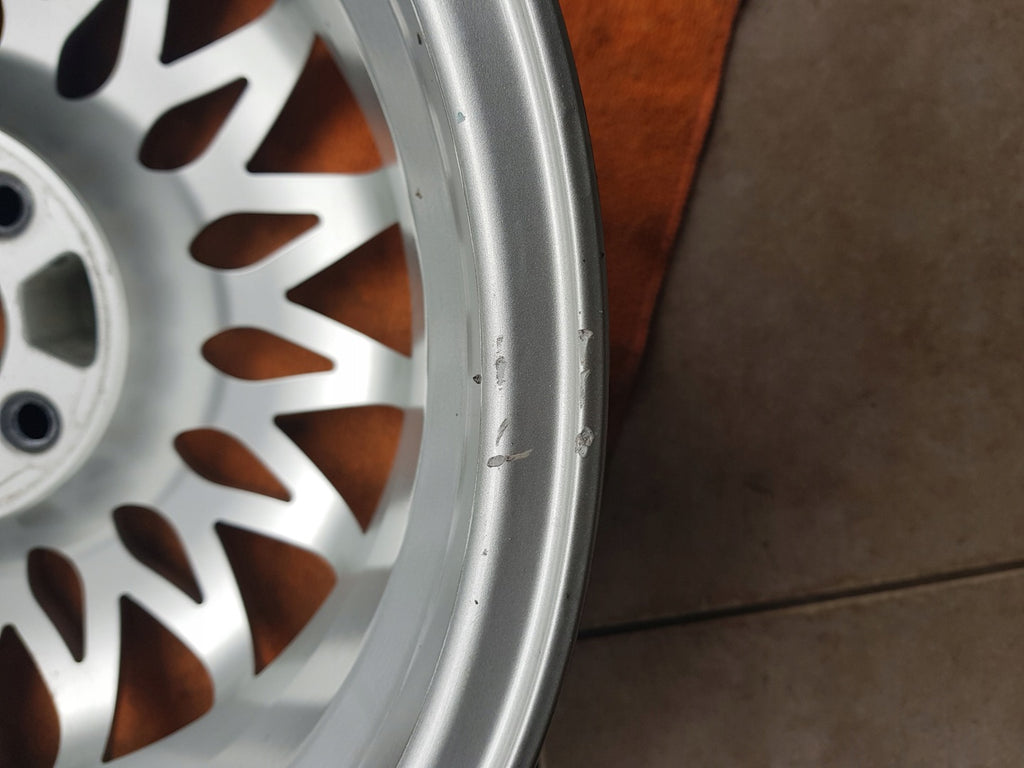 1x Alufelge 15 Zoll 6.0" 4x100 49ET Glanz Silber Opel Rim Wheel