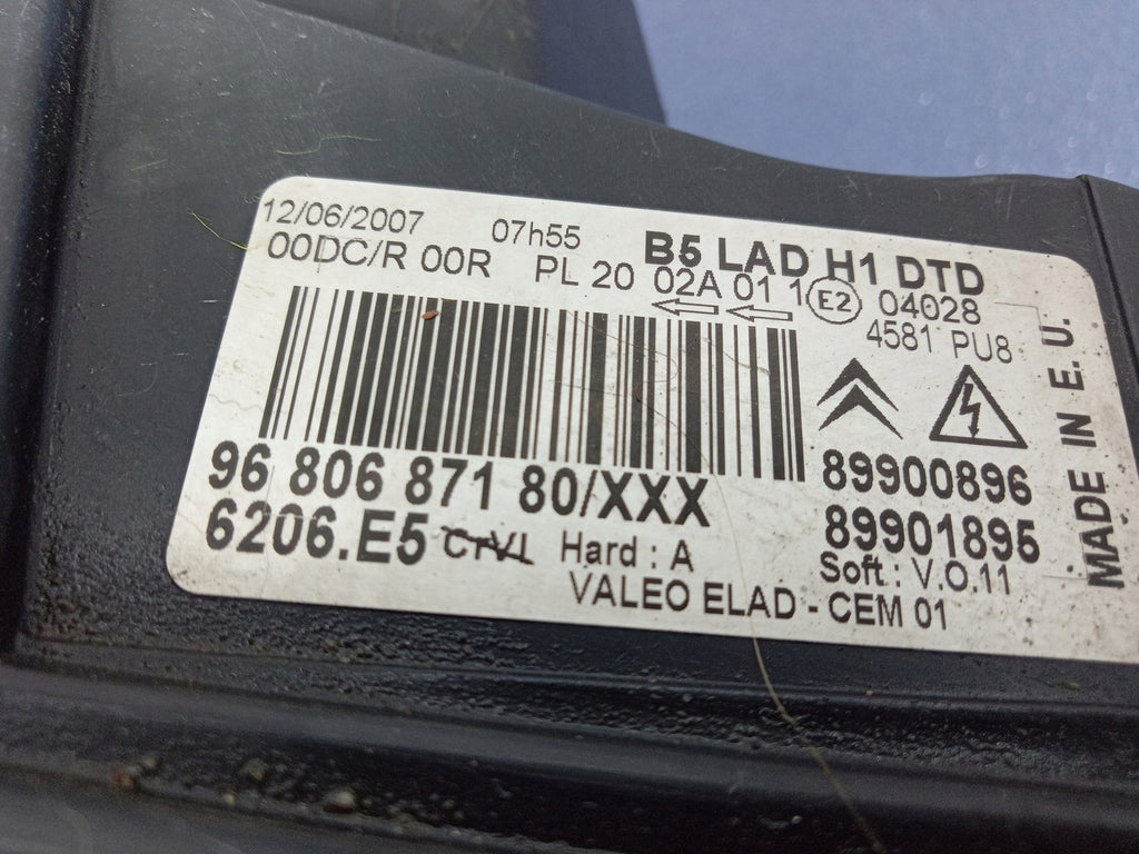Frontscheinwerfer Citroën C4 I 9680687180 Xenon Rechts Scheinwerfer Headlight