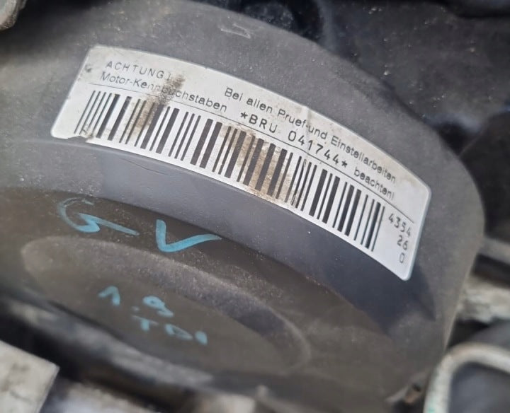 Motor VW Golf V I BRU 1.9 TDI 90PS 66kW Diesel Engine Komplett MOT1354253288pu