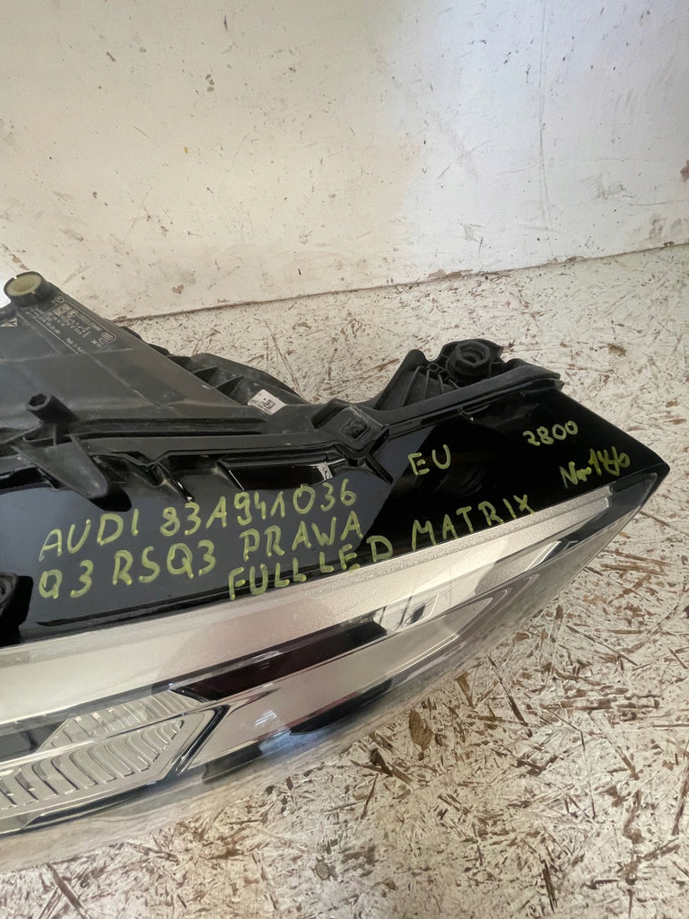 Frontscheinwerfer Audi Q3 83A941036 Full LED Rechts Scheinwerfer Headlight SCH9793571025re