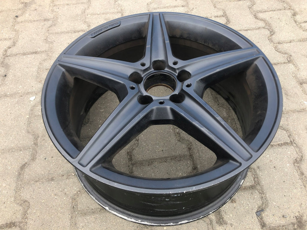 1x Alufelge 18 Zoll 7.5" 5x112 44ET Matt Schwarz A2054011100 Mercedes-Benz Amg