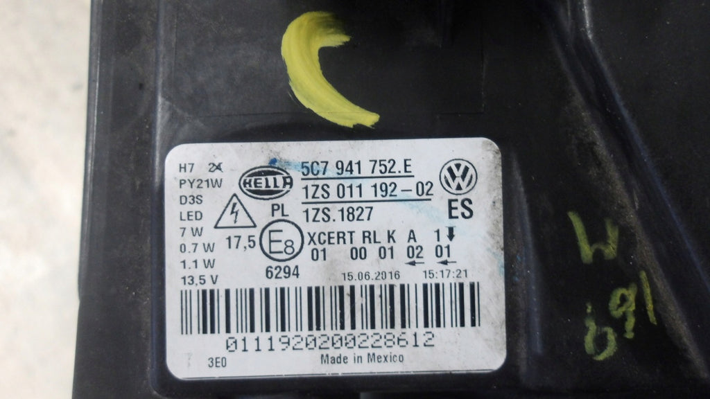 Frontscheinwerfer VW Jetta 5C7941752E Xenon Rechts Scheinwerfer Headlight SCH2081910481cj