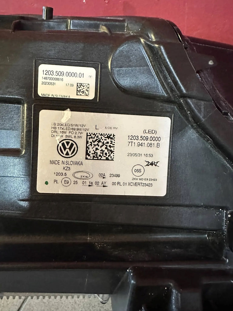 Frontscheinwerfer VW T7 7T1941081B 7TB941082 Vorderseite Scheinwerfer Headlight