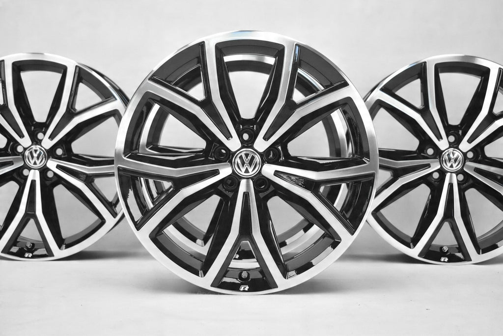 4x Alufelge 18 Zoll 7.0" 5x100 39ET Glanz Schwarz 2GM601025F VW T-Cross Tcross