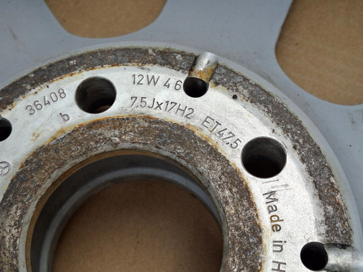 1x Alufelge 17 Zoll 7.5" 5x112 47 5ET Matt Silber A2044013502 Mercedes-Benz W204 FEL7983727899yf