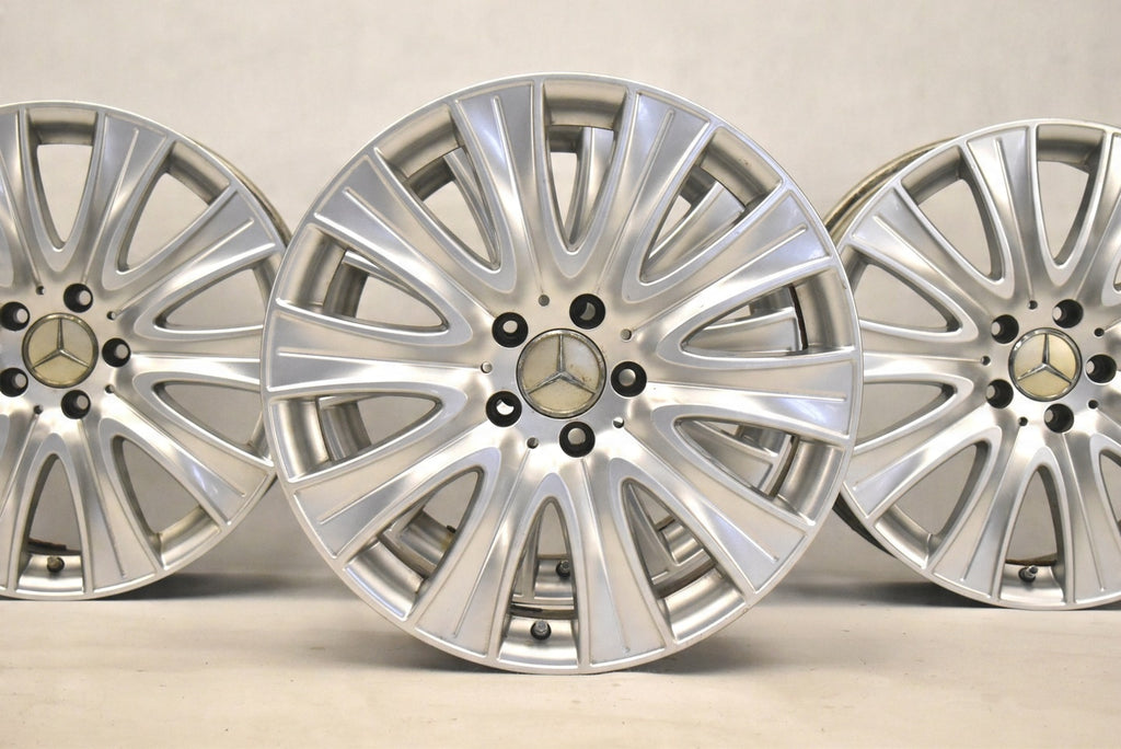4x Alufelge 18 Zoll 8.0" 5x112 41ET Glanz Silber A2224010902 Mercedes-Benz
