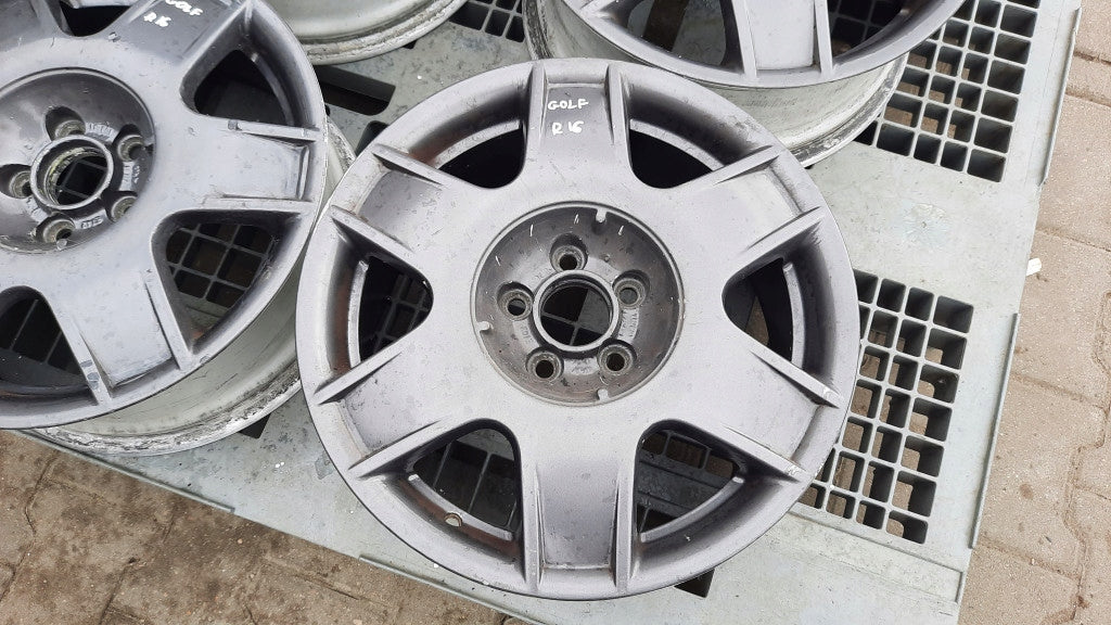 4x Alufelge 16 Zoll 6.5" 5x100 VW I Rim Wheel FEL6022481240wj