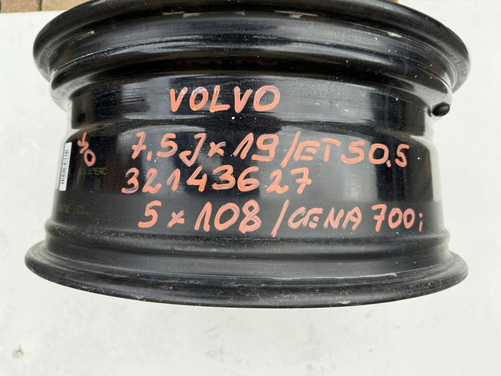 1x Alufelge 19 Zoll 7.5" 5x108 50 5ET Glanz Schwarz 32143627 Volvo Xc40 FEL6754593365du