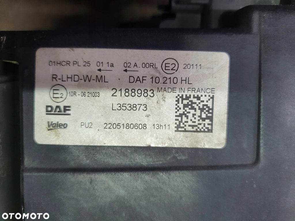 Frontscheinwerfer Daf 2188983 Rechts Scheinwerfer Headlight SCH2112535473vz