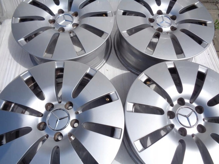 4x Alufelge 16 Zoll 6.5" 5x112 38ET Glanz Silber A2054010100 Mercedes-Benz W205 FEL3842139038cw