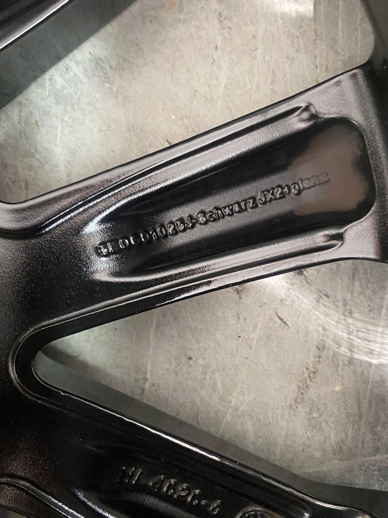 1x Alufelge 17 Zoll 7.0" 5x112 49ET Glanz Schwarz 5E0601025AE Skoda Octavia Iii