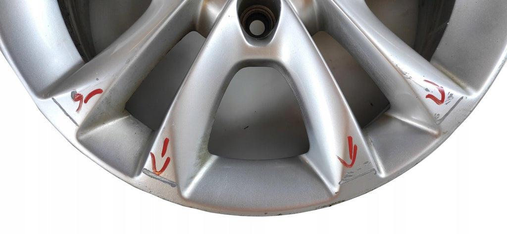 1x Alufelge 16 Zoll 6.0" 5x110 40ET Glanz Silber Opel Rim Wheel