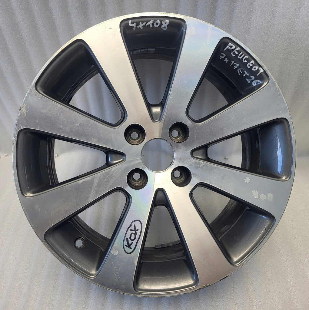 1x Alufelge 17 Zoll 7.0" 4x108 26ET 9800794477 9686100480 MA-DAR81 Peugeot 207