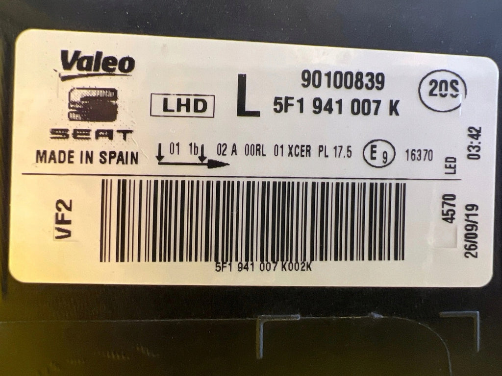 Frontscheinwerfer Seat Leon 5f1 5F1941007K LED Links Scheinwerfer Headlight