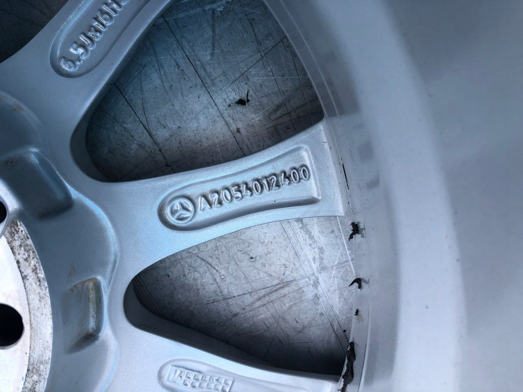 4x Alufelge 16 Zoll 6.5" 5x112 38ET Glanz Silber A2054012400 Mercedes-Benz W205 FEL3745486421nn