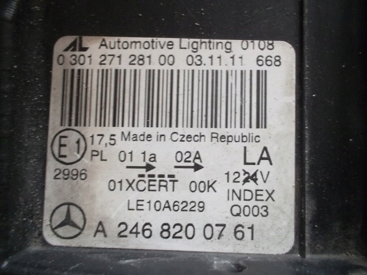 Frontscheinwerfer Mercedes-Benz W246 A2468200761 Ein Satz Scheinwerfer Headlight SCH9825658755hy