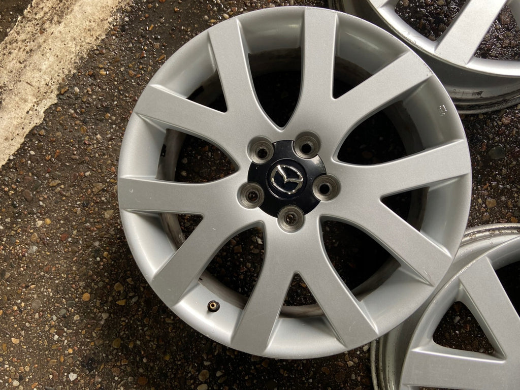 4x Alufelge 18 Zoll 7.0" 5x114.3 55ET Glanz Silber 9965067080 Mazda I Rim Wheel FEL3051709128pz