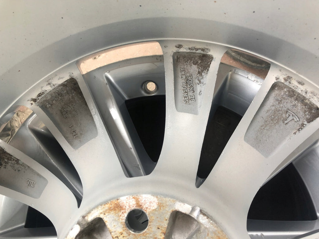 1x Alufelge 19 Zoll 8.5" 5x120 35ET Glanz Silber 1027241-00- Tesla Model X S FEL9235257100ef