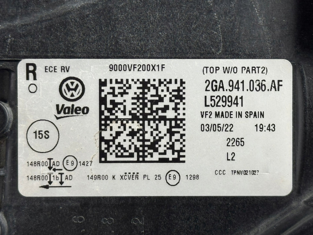 Frontscheinwerfer VW T-Roc 2GA941036 2GA941036AF Full LED Rechts Headlight