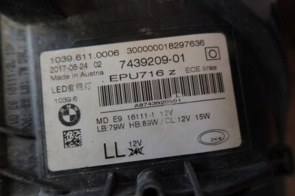 Frontscheinwerfer BMW 5 G31 G30 7439209 Links Scheinwerfer Headlight SCH2117595632wy