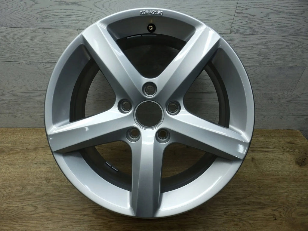 1x Alufelge 16 Zoll 6.5" 5x112 33ET Glanz Silber 7N0071496 VW Tiguan Sharan