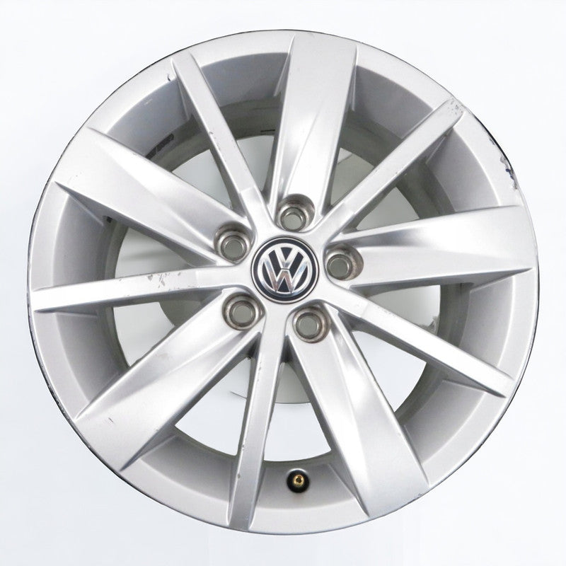 1x Alufelge 15 Zoll 6.0" 5x100 40ET Silber 6C0601025 VW Polo Rim Wheel