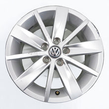 Load image into Gallery viewer, 1x Alufelge 15 Zoll 6.0&quot; 5x100 40ET Silber 6C0601025 VW Polo Rim Wheel