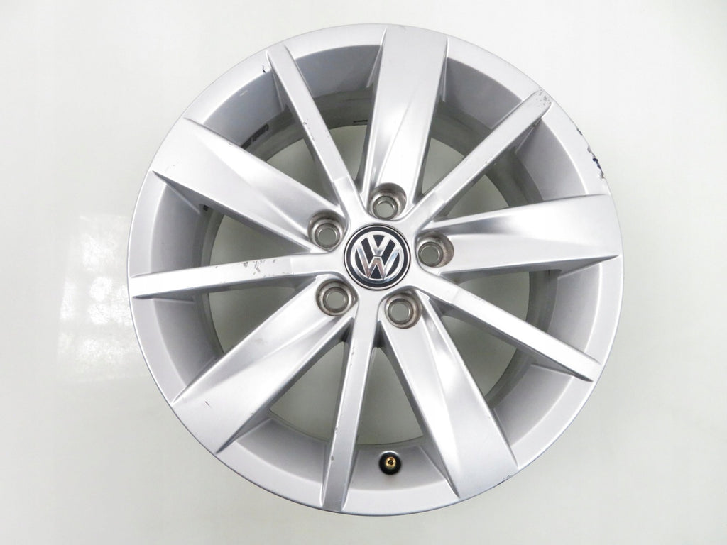 1x Alufelge 15 Zoll 6.0" 5x100 40ET Silber 6C0601025 VW Polo Rim Wheel