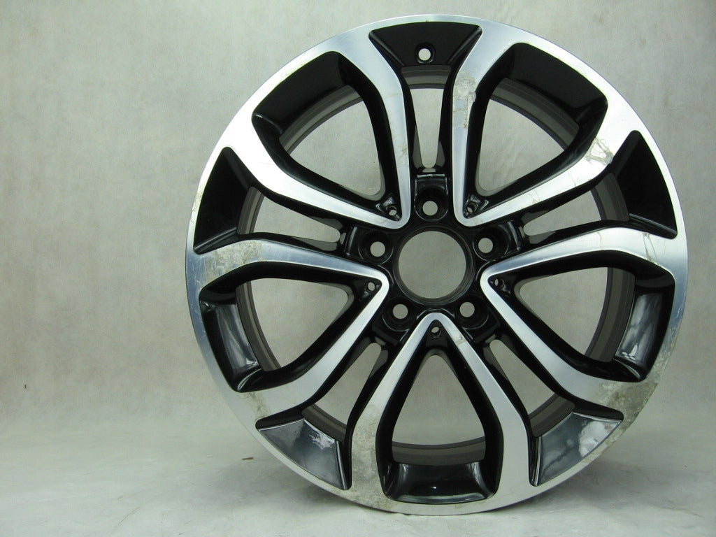1x Alufelge 17 Zoll 7.0" 5x112 48,5ET Glanz Schwarz A2054010200 Mercedes-Benz