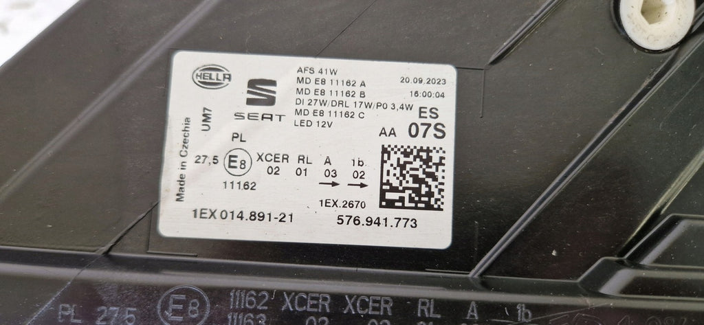 Frontscheinwerfer Seat Ateca 576941773 Full LED Links Scheinwerfer Headlight SCH7198310174re