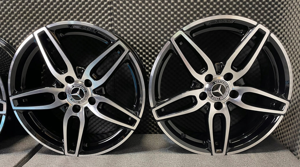 4x Alufelge 18 Zoll 7.5" 5x112 52ET Glanz Schwarz A1764010700 Mercedes-Benz Amg