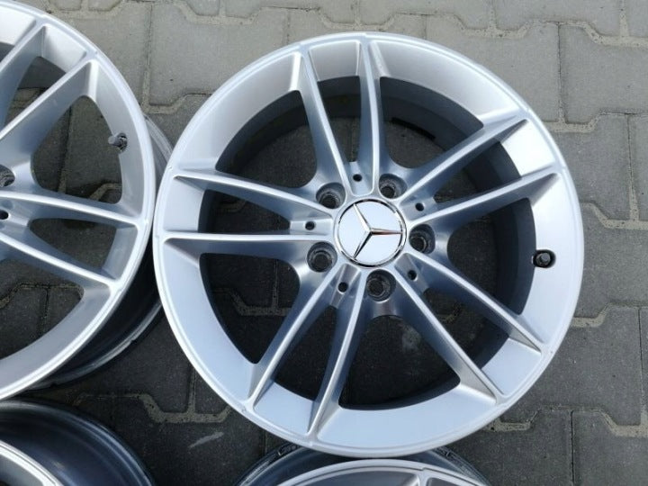 4x Alufelge 16 Zoll 6.5" 5x112 44ET A1774010100 Mercedes-Benz Cla Slc Rim Wheel FEL9135231695oq