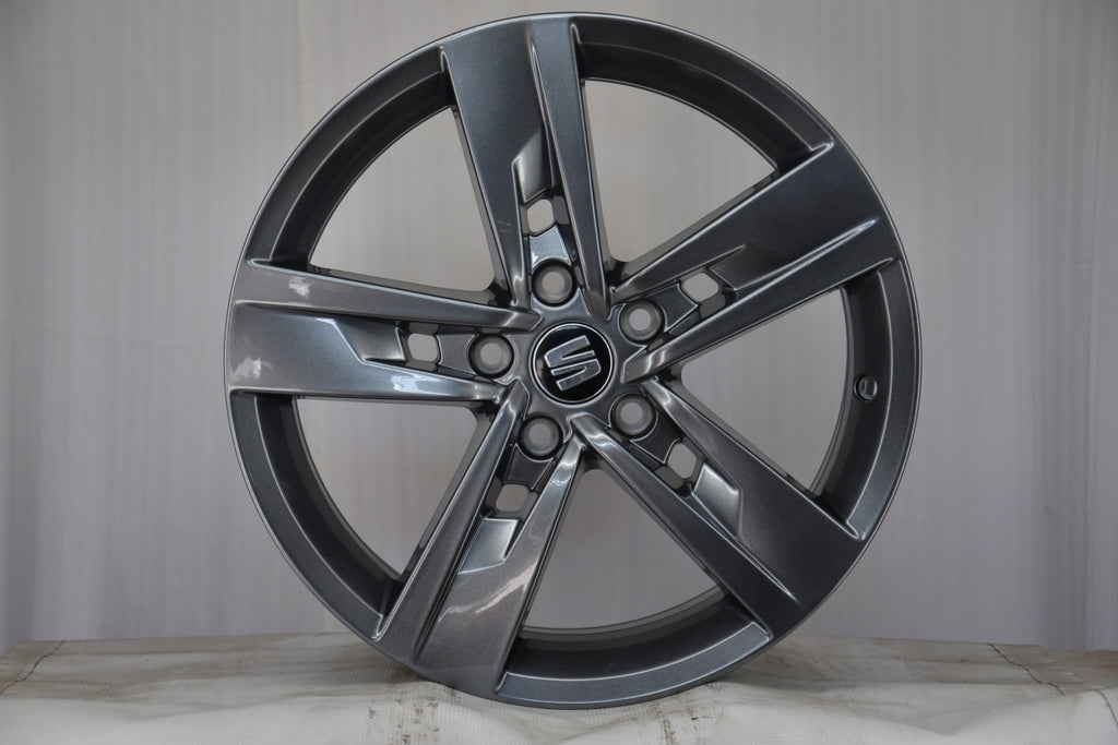 4x Alufelge 17 Zoll 7.0" 5x112 49ET Glanz Silber 5F0601025T Seat I Rim Wheel FEL4903036072tw