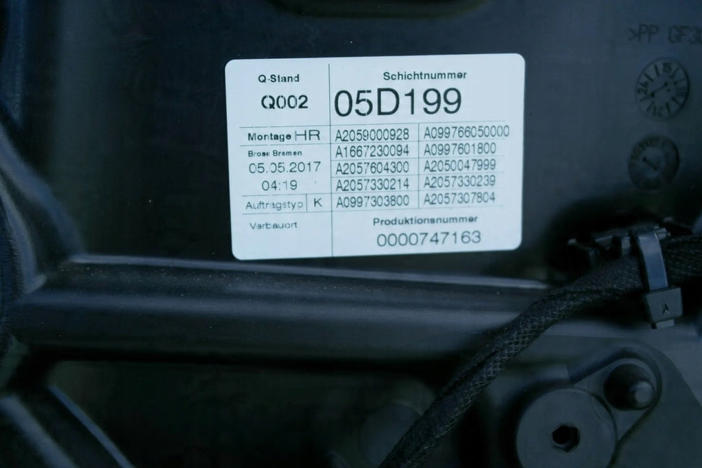 Tür Mercedes-Benz W205 06174C A2057320410 Hinten Rechts Door Porta Porte