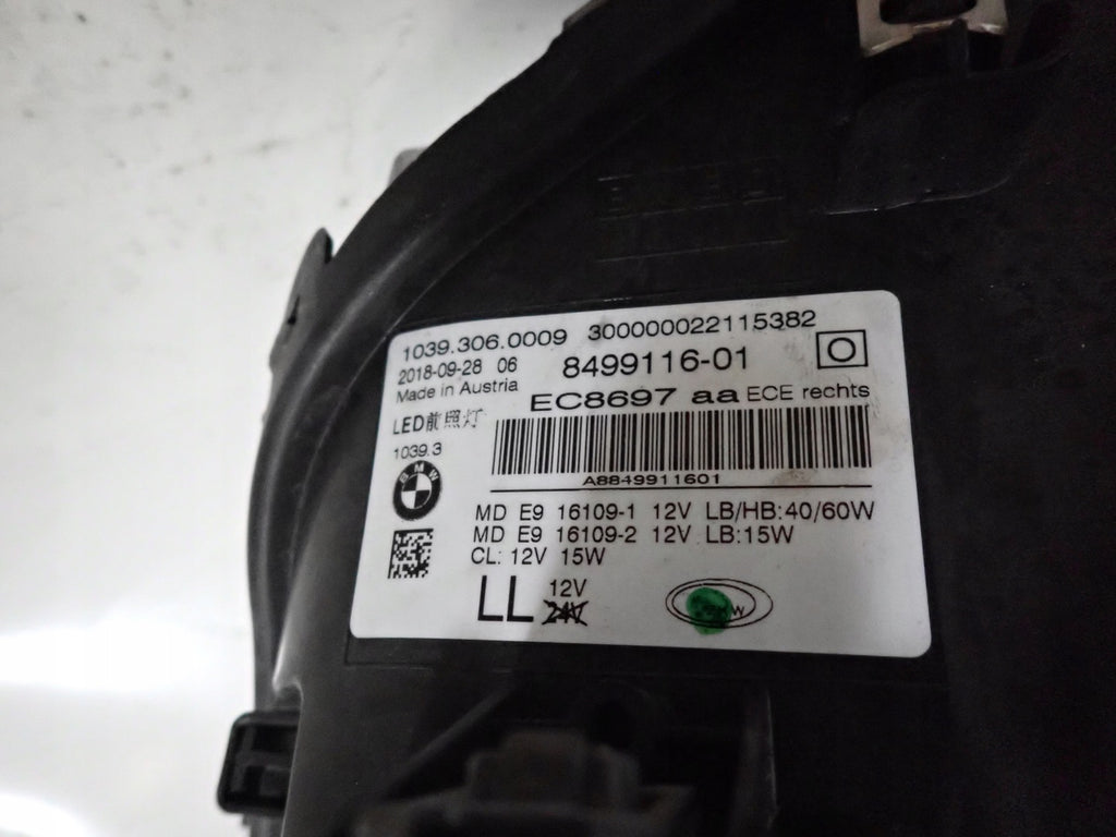 Frontscheinwerfer BMW 5 G31 G30 849911601 LED Rechts Scheinwerfer Headlight SCH5864552019ph